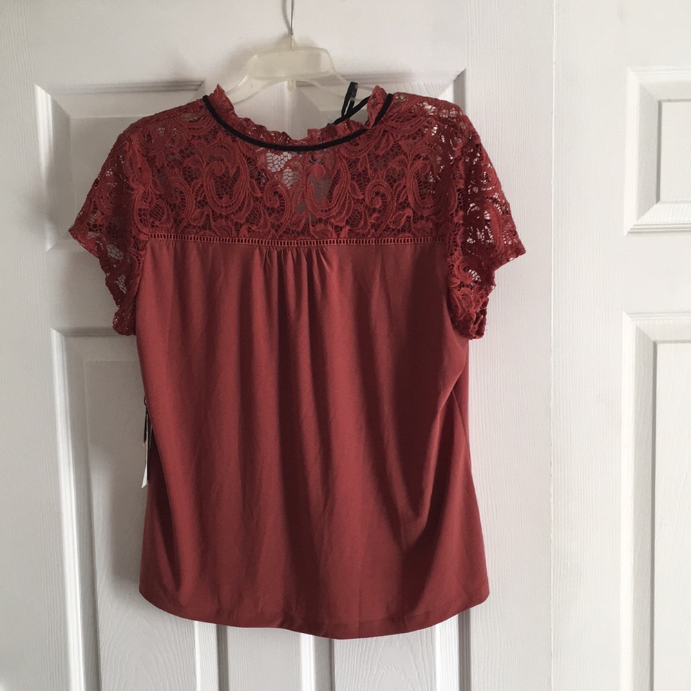 Copper laced dress blouse size XL